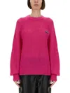 Rotate Birger Christensen Jersey With Logo In Fuchsia