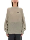 Rotate Birger Christensen Logo-patch Sweater In Grey