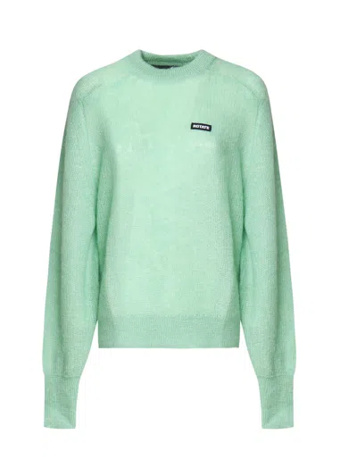ROTATE BIRGER CHRISTENSEN LOGO DETAIL RIB TRIM KNIT SWEATER