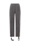 Rotate Birger Christensen Jogger Pants With Front Laces In Gray