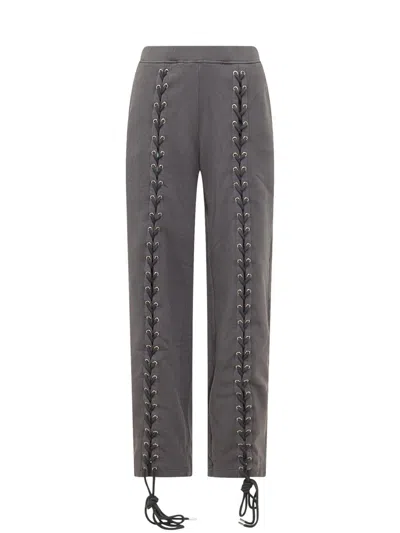 Rotate Birger Christensen Jogger Pants With Front Laces In Gray