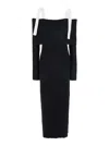 Rotate Birger Christensen Maxi Off-shoulder Dress With Long In Black