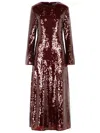 Rotate Birger Christensen Sequin Maxi Dress In Red