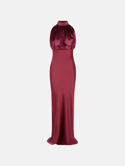 Rotate Birger Christensen Kalina' Burgundy Silk Dress