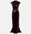 Rotate Birger Christensen Kamaja Sequined Gown In Burgundy