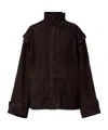 Rotate Birger Christensen Kamala Oversized Suede Jacket In Burgundy