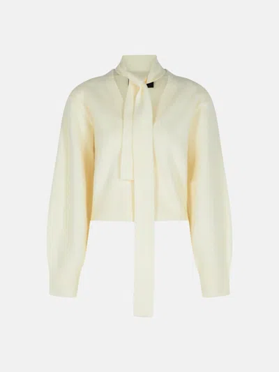 Rotate Birger Christensen 'karolyn' Ivory Alpaca Blend Sweater In Neutral