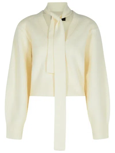 Rotate Birger Christensen Karolyn' Ivory Alpaca Blend Sweater In Neutral