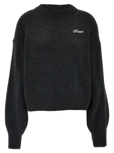 Rotate Birger Christensen Knit Crewneck' Sweater In Black