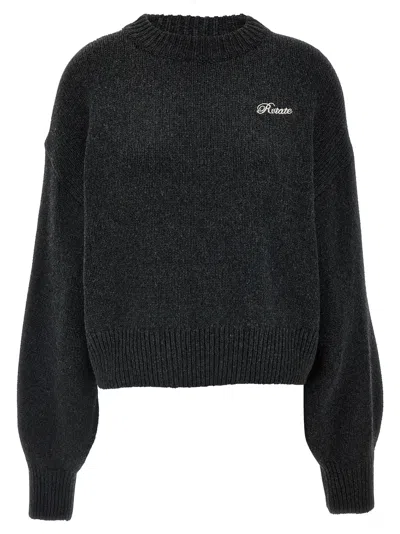 ROTATE BIRGER CHRISTENSEN KNIT CREWNECK SWEATERS AND CARDIGANS GRAY