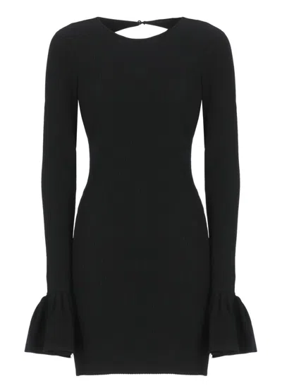ROTATE BIRGER CHRISTENSEN KNIT MINI CUTOUT DRESS