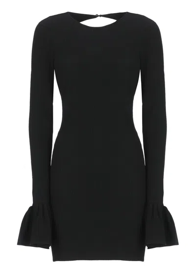 ROTATE BIRGER CHRISTENSEN KNIT MINI CUTOUT DRESS