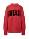 Rotate Birger Christensen Rotate Birgerchristensen Oversized Sweater In Red
