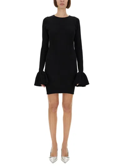 Rotate Birger Christensen Knitted Mini Dress In Black