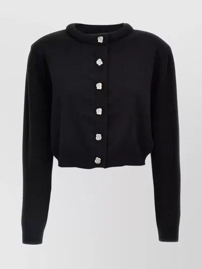 Rotate Birger Christensen Knitwear Cardigan Shoulder Straps In Black