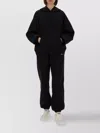 Rotate Birger Christensen Knitwear Hooded Design Long Sleeves Front Pocket In Black