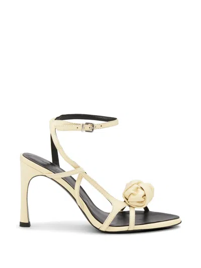 Rotate Birger Christensen Knot Leather Sandals In Neutral