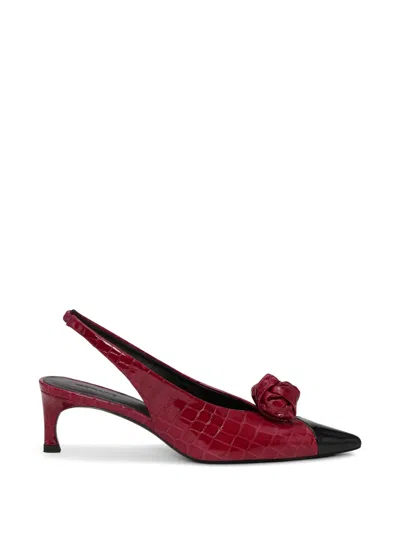 Rotate Birger Christensen Knot Slingback Leather Pumps In Multi