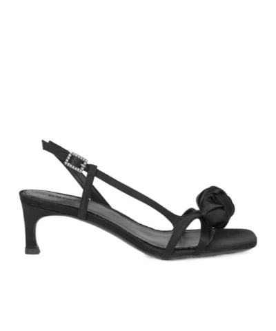 Rotate Birger Christensen Knot Strappy Sandals In Black