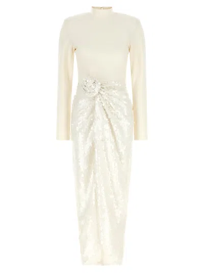 Rotate Birger Christensen Sequin Knot Detail Skirt In White