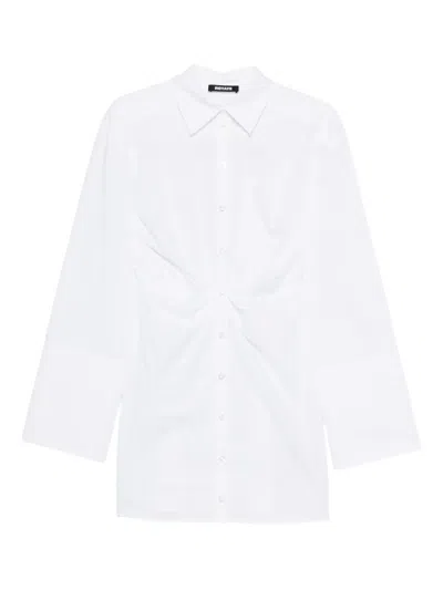 Rotate Birger Christensen Long-sleeved Shirt Dress In White