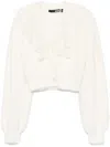 Rotate Birger Christensen Rotate Sweater With Embellished Collar In White