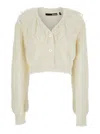 Rotate Birger Christensen Rotate Sweater With Embellished Collar In White