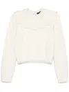 Rotate Birger Christensen Rotate Sweater With Embellished Collar In 白色