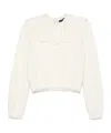Rotate Birger Christensen Rotate Sweater With Embellished Collar In White