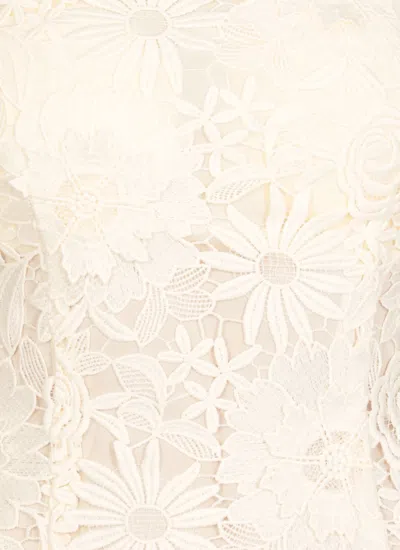 Rotate Birger Christensen Lace Dress In Neutral