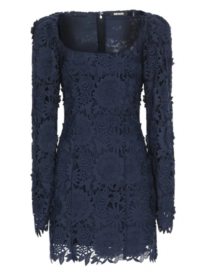 Rotate Birger Christensen Lace Dress In Blue