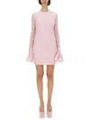 Rotate Birger Christensen Rotate Birgerchristensen Lace Dress With Puff Sleeves In Pink