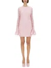Rotate Birger Christensen Rotate Birgerchristensen Lace Dress With Puff Sleeves In Pink
