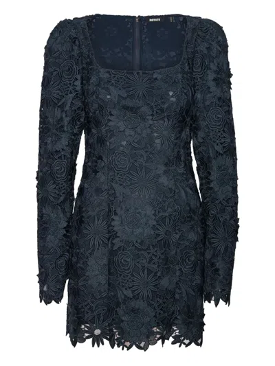 Rotate Birger Christensen Lace-embellished Mini Dress In Blue