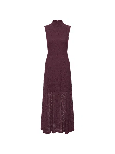 Rotate Birger Christensen Rotate Birgerchristensen Lace Maxi Flared Dress In Animal Print
