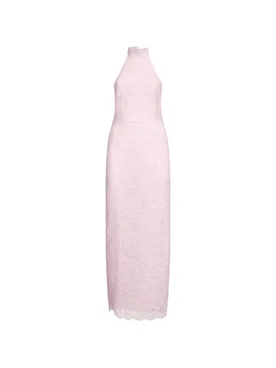 Rotate Birger Christensen Lace Halterneck Dress In Pink