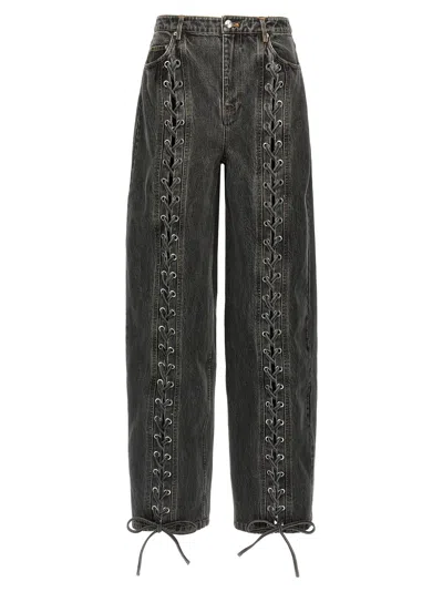 Rotate Birger Christensen Lace Jeans In Grey