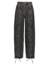 Rotate Birger Christensen 'denim Laced Leg' Jeans In Gray