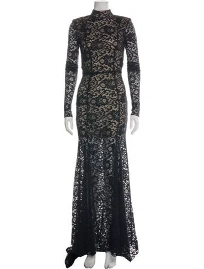 Pre-owned Rotate Birger Christensen Lace Long Dress In Blue