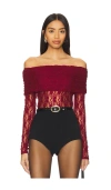 Rotate Birger Christensen Top Rotate Woman Color Burgundy In Ruby Wine