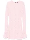 Rotate Birger Christensen Rotate Birgerchristensen Lace Dress With Puff Sleeves In Pink