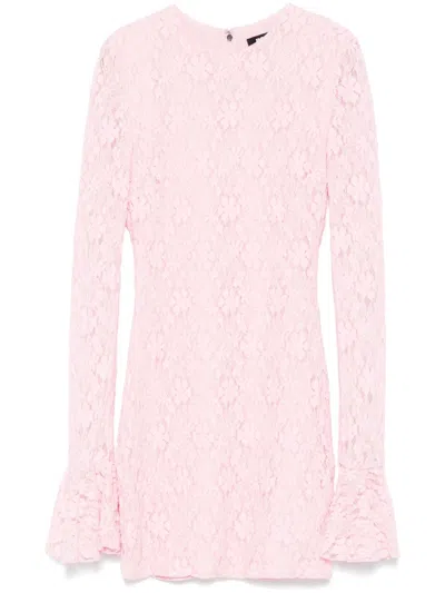ROTATE BIRGER CHRISTENSEN LACE LONGSLEEVED MINI DRESS