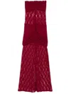 Rotate Birger Christensen Lace Maxi Dress In Red