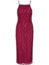 Rotate Birger Christensen Lace Maxi Dress In Red