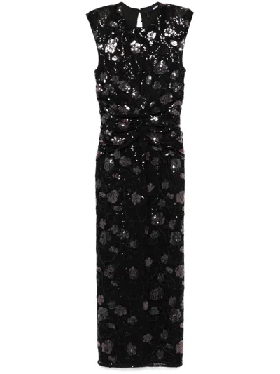 Rotate Birger Christensen Lace Midi Dress In Black