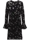 Rotate Birger Christensen Lace Midi Dress In Black