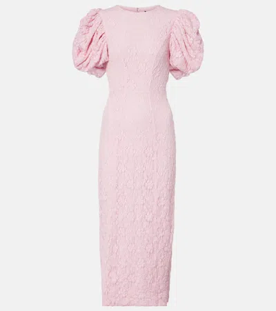 Rotate Birger Christensen Midikleid Aus Spitze In Pink