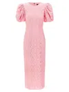 Rotate Birger Christensen Rotate Sunday Floral Lace Midi Dress In Pink