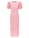 Rotate Birger Christensen Rotate Sunday Floral Lace Midi Dress In Pink
