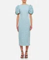 ROTATE BIRGER CHRISTENSEN LACE MIDI FITTED DRESS